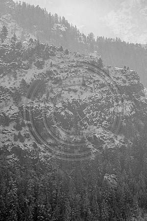 Layers of snow